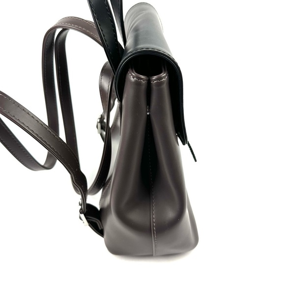 L Credi Backpack Black Brown Taupe Made In‎ Italy Faux Leather Rucksack Womens main image 4